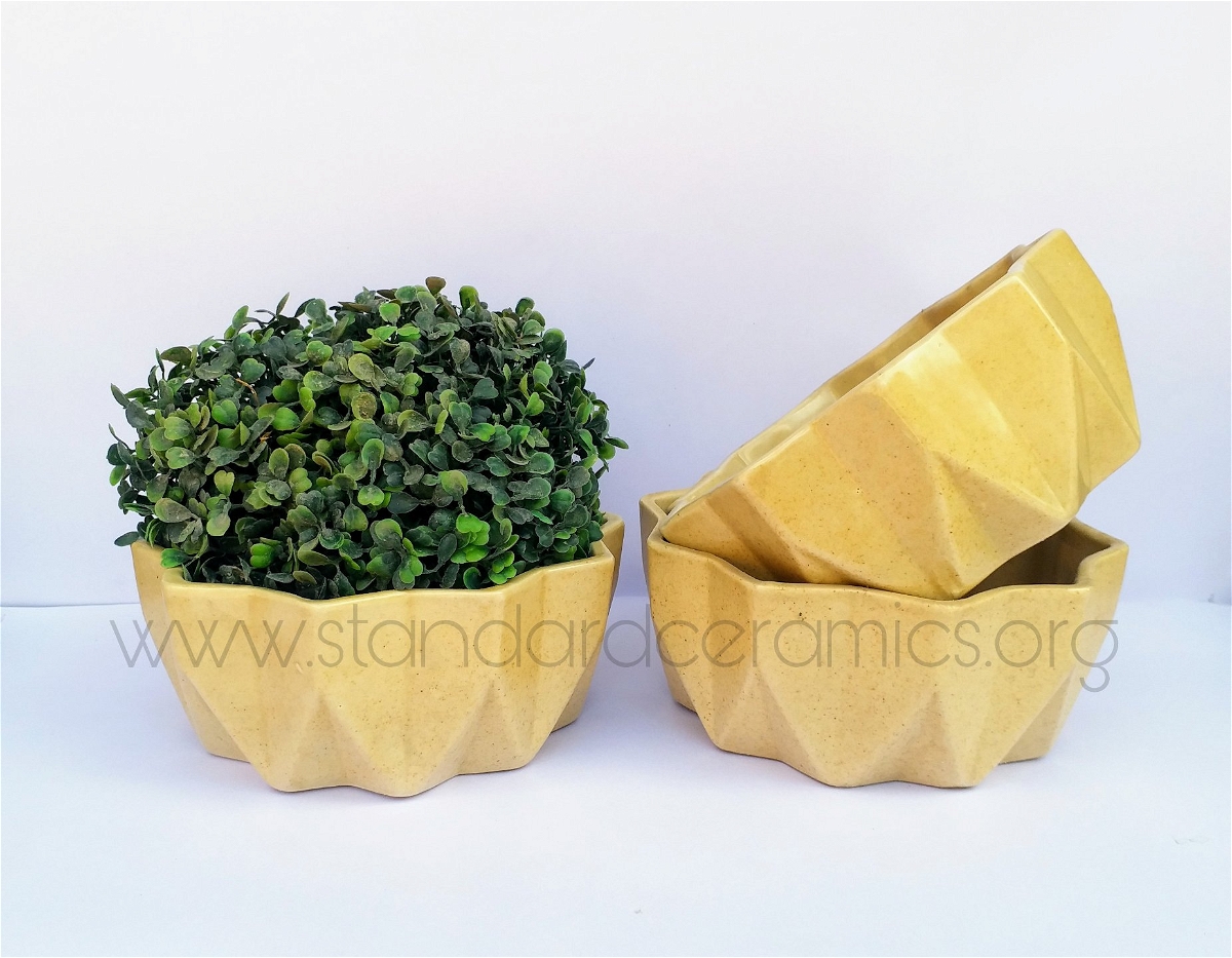 Ceramic Bonsai Pots SCI - 436 - H- 3.5, W-6.5 Inches, SCI - 436