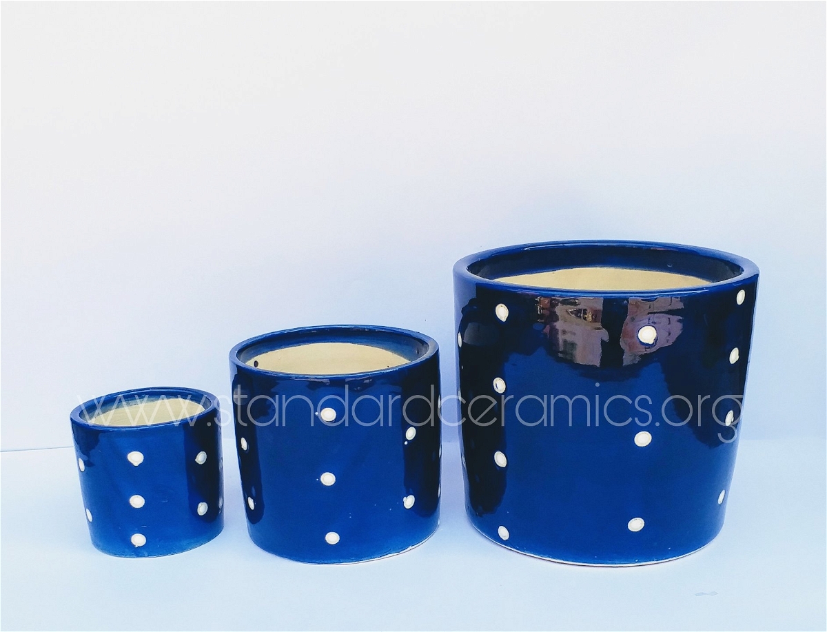 Ceramic Designer Pots (SCI - 440) - H - 7.5 INCHES, 5 INCHES, 3.5 INCHES, W - 7.5 INCHES, 5 INCHES , 3 INCHES, SCI - 440
