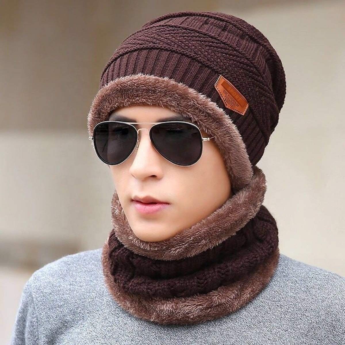 Woolen Beanie/Skull Cap \u0026 Neck Warmer 