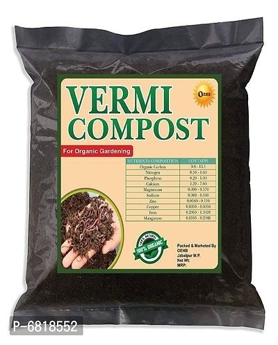 OEHB Vermicompost Fertilizer 10 Kg - 10KG, Black