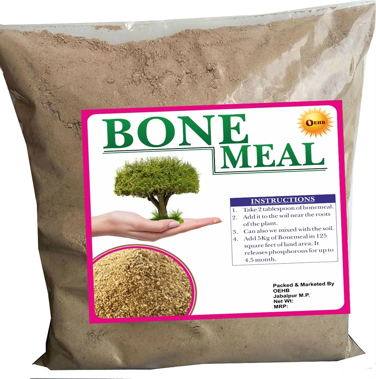 OEHB Bone Meal Fertilizer for Plants - 900gm
