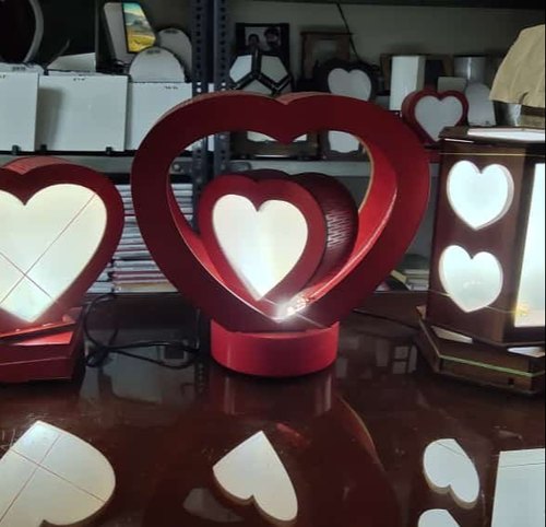 heart rotating lamp