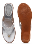 Heel slipper- 6 Pair Set (₹257/Pair) - Silver