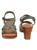 Heel Sandals-6 Pair Set(₹275/Pair) - Olive