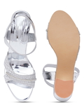 Heel sandal -6 Pair Set(₹342/Pair) - Silver