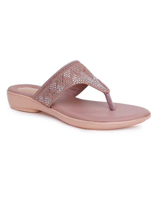 Flat slipper -6 Pair Set(₹266/Pair) - Pink