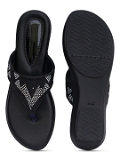 Flat slipper -6 Pair Set(₹266/Pair) - Black