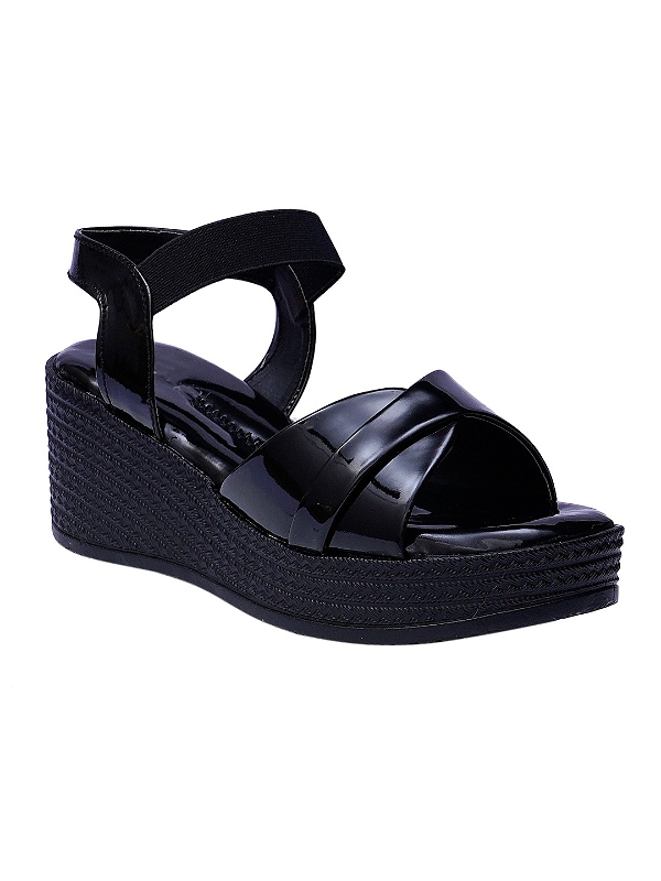 Platform sandal -6 Pair Set(₹234/Pair) - Black