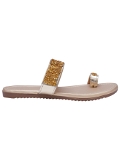 Flat slipper-6 pair Set(₹162/pair) - Golden