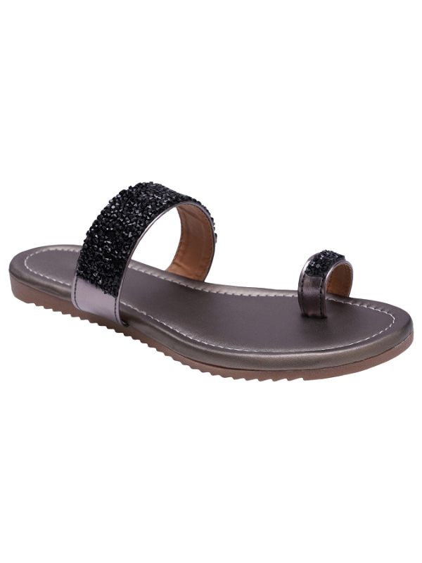 Flat slipper-6 pair Set(₹162/pair) - Grey