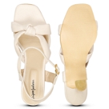Heel sandal-6 pair Set(₹351/pair) - Cream