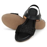 Sandals- 6 Pair Set(₹ 162/Pair) - Black