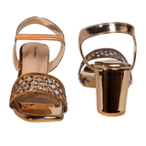 Heel Sandal 6 Pair Set(₹ 316/ Pair)  - Copper