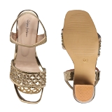 Heel Sandal 6 Pair Set(₹ 316/ Pair)  - Golden