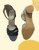 Fancy heel- 6Pair set (₹310/ Pair) - Black