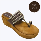 Heel kolhapuri TPR solen( ₹320 /Pair) - Brown