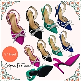 5inch heel- 6 pair set (₹445/ Pair) - Green
