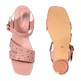 Round heel Sandals- 6 pair set(₹285/ Pair) - Peach