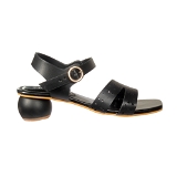 Round heel Sandals- 6 pair set(₹285/ Pair) - Black