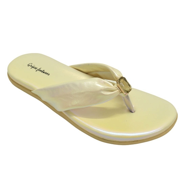 Flat arba slipper 6 pair set(₹265/Pair) - Golden cream