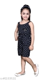 GKb-46107031 Girls Black Rayon Jumpsuits Pack Of 1 - Black, 6-7 Years