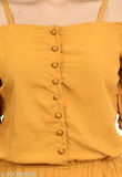 GWWa-39098900 Stylish Fabulous Women Jumpsuits - Yellow Orange, L