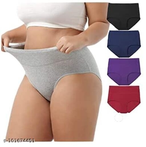 GIWb-101674451 Big Size Panty (Pack Of 3) - Silver, 5XL
