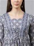 GWWc-127654331 Womens Cotton Printed Designer Top - Lavender Gray, S