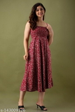 GWWb-143009126 MAROON DRESS - Maroon, XXL