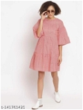 GWWb-141763425 Fancy Latest Women Dresses - Pink, L