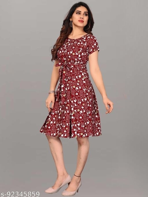 GWWb-92345859 Westrn dress for woman - Maroon, XL