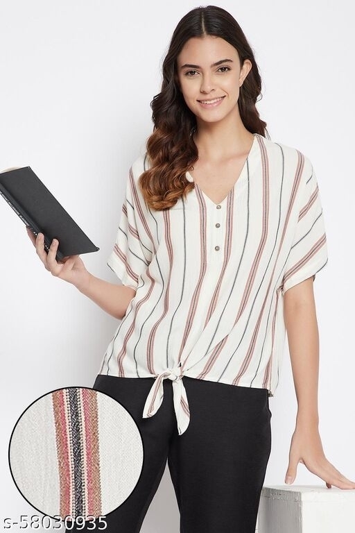 GTCb-58030935 Cotton Sassy Stripes Top & Basic Pyjama Set - XL, Petite Orchid