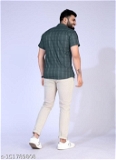GMb-151789808 Half Sleeve Shirt's For Men - Pine Green, M