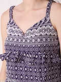 GTCa-114602817 Ladyana Navy Blue Zari Top - Rum, L