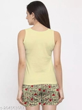 GTCb-204563087 Ladies cotton inner & sleepwear nightsuits (Pack of 1) - Yellow, S