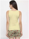 GTCb-204563087 Ladies cotton inner & sleepwear nightsuits (Pack of 1) - Yellow, XL
