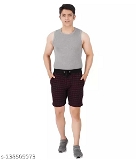 GMa-138505973 High Quality Fashion Checkered Men's Shorts  (Pack of 2) - Maroon & Black, 28