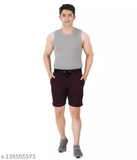 GMa-138505973 High Quality Fashion Checkered Men's Shorts  (Pack of 2) - Maroon & Black, 36