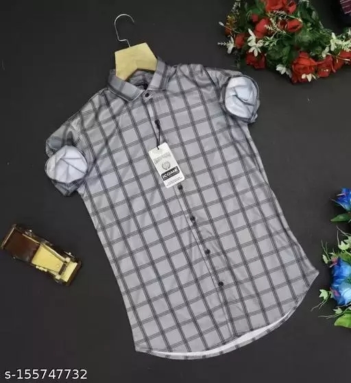 GMb-155747431 Slim fit stretchable lycra shirt for men - Martini, XL
