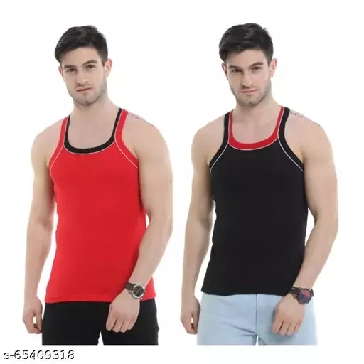 GIWa-65409321 Mens gym vest combo - P-🅱️, M