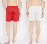 GMa-51532548 Pack of 2 Trendy Yet Comfy Men Shorts - Red, 34