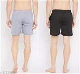 GMa-51532548 Trendy Men Shorts [Pack of 2] - Black, 28