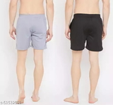 GMa-51532548 Trendy Men Shorts [Pack of 2] - Black, 36