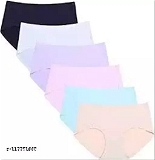GIWb-117751660 Women's Ice Silk Blend Hipster Panty Pack-2 - Creamy, M