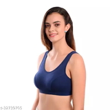 GIWb-6542950 Women Non Padded Everyday Bra - Multicolour & Blue, 30-🅰️