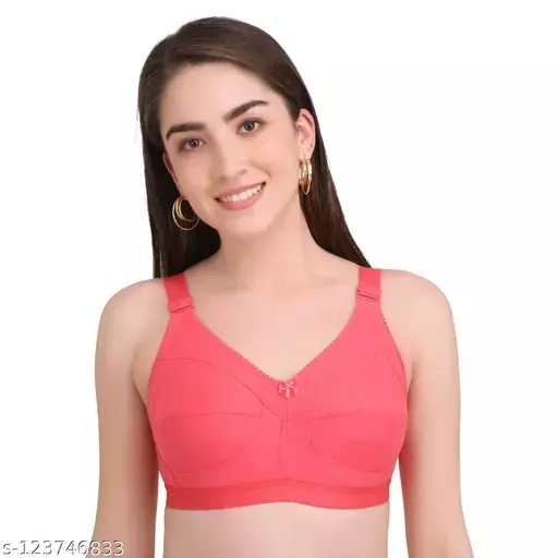 GIWb-123746832 C cup Everyday Full Coverage bra - Pink, 40-𐃗