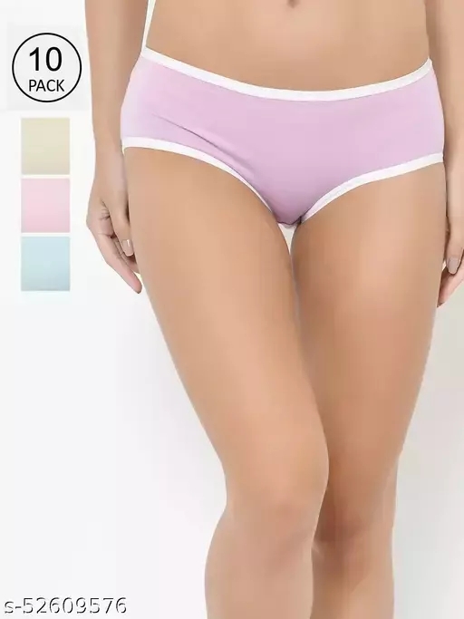 GIWb-52609576  Solid Regular Super Comfy Panty For Women  - Multicolour, M