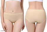 GIWb-89913525 Women's Seamless Hipster Ice Silk Panty (Pack of 2) - Multicolour, S