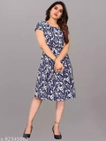 GWWb-92345859 Westrn dress for woman - Navy Blue, S