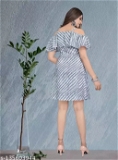 GWWb-135603945 Mrutbaa Women's Off Shoulder Spaghetti Strap Floral Print Dress Dresses  - Gray, XL